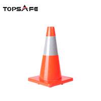 Low price wholesale flat traffic solar road cone to buy safety cone